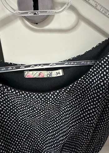 Siyah Puantiyeli Elbise - Görsel 5