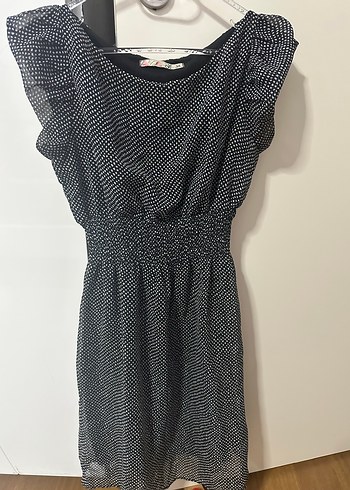 Siyah Puantiyeli Elbise - Görsel 6