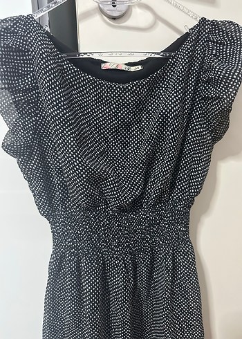 Siyah Puantiyeli Elbise - Görsel 2