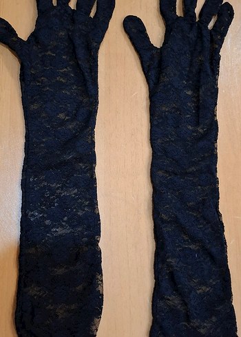 Siyah Dantel Gotik eldiven - Görsel 3