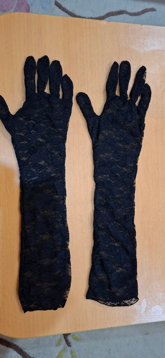 Siyah Dantel Gotik eldiven - Görsel 2