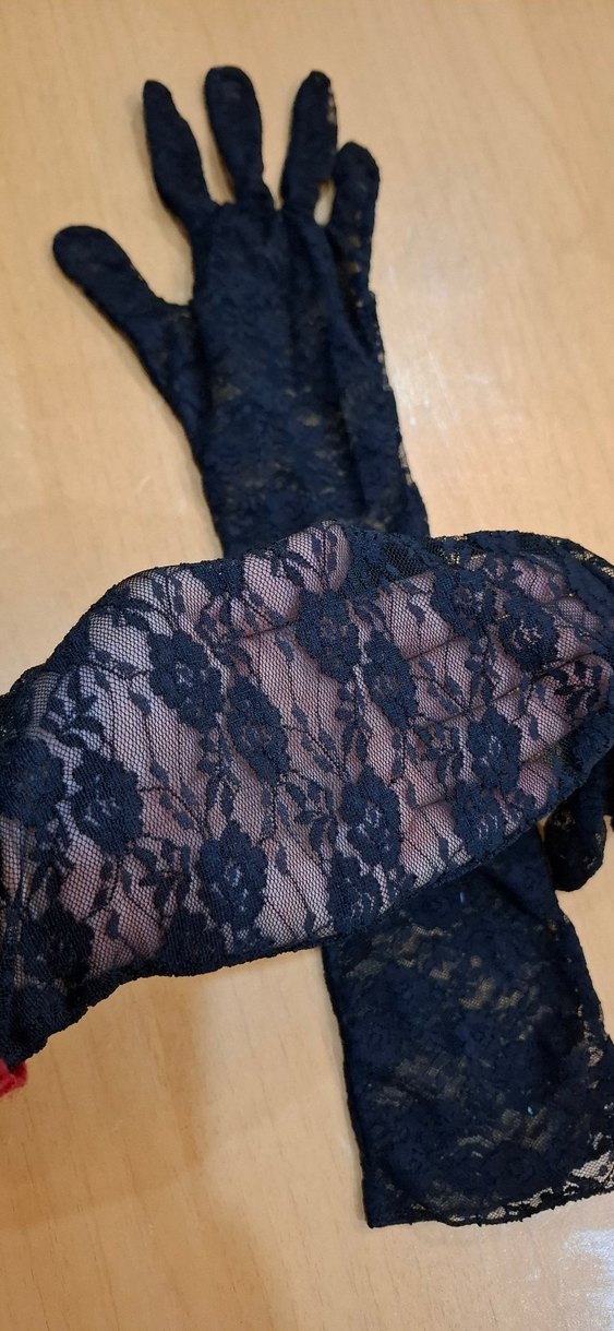 Siyah Dantel Gotik eldiven - Görsel 5