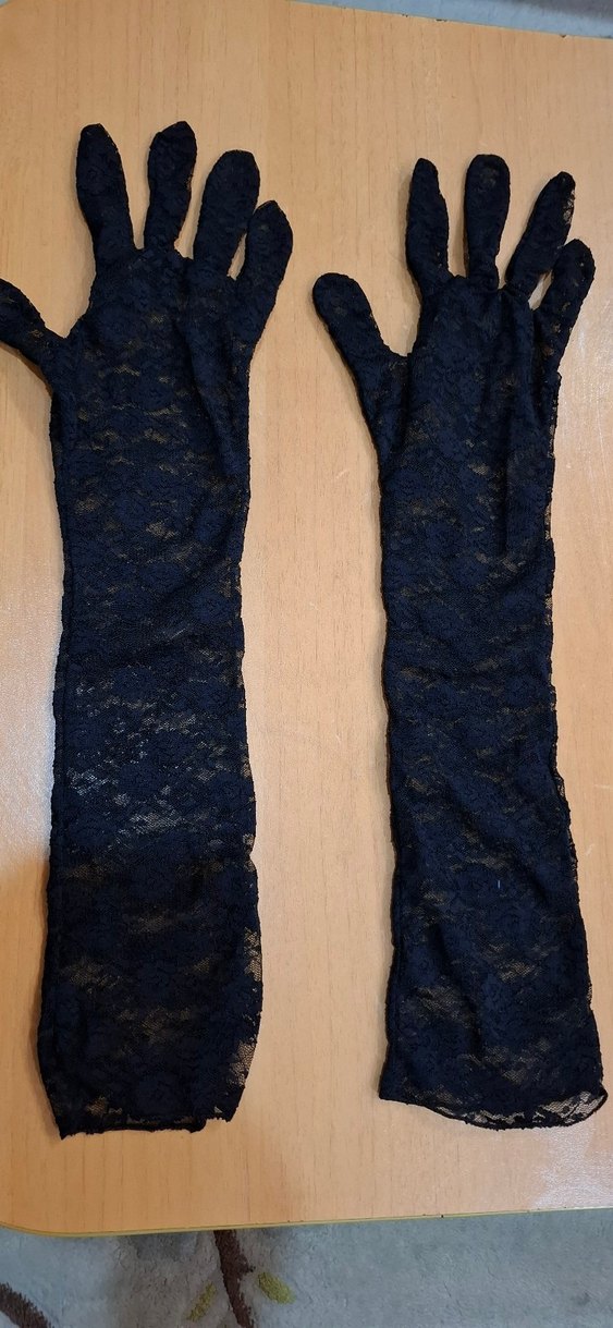 Siyah Dantel Gotik eldiven - Görsel 3