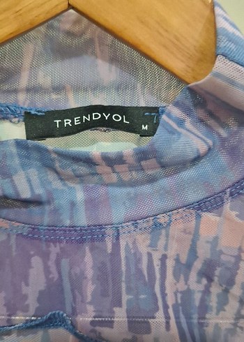 Mor lila mavi tül bluz. - Görsel 3
