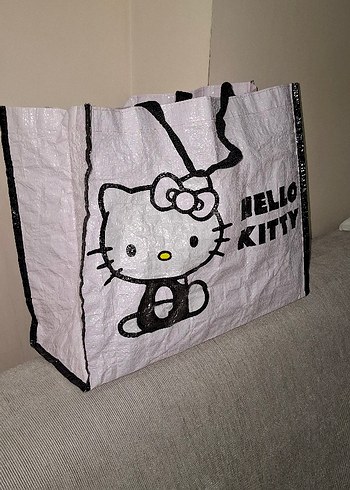Toz pembe Hello Kitty Desenli Çanta - Görsel 12