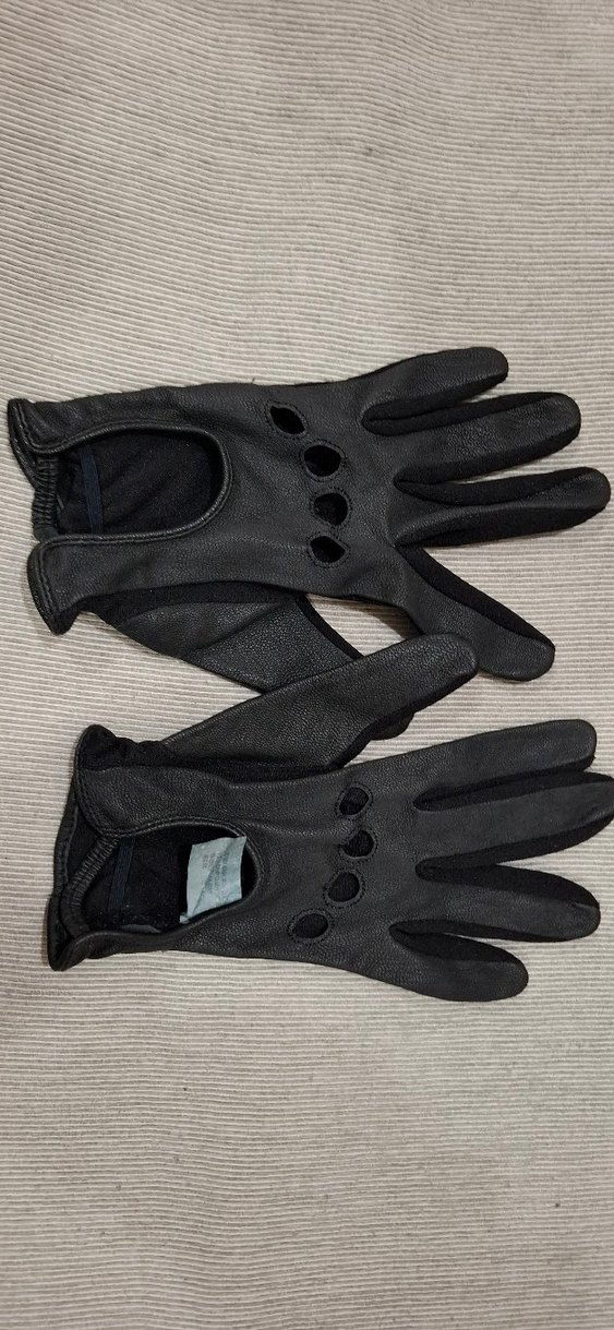 Killstar Siyah Deri Gotik Kadın Eldiveni - Görsel 3