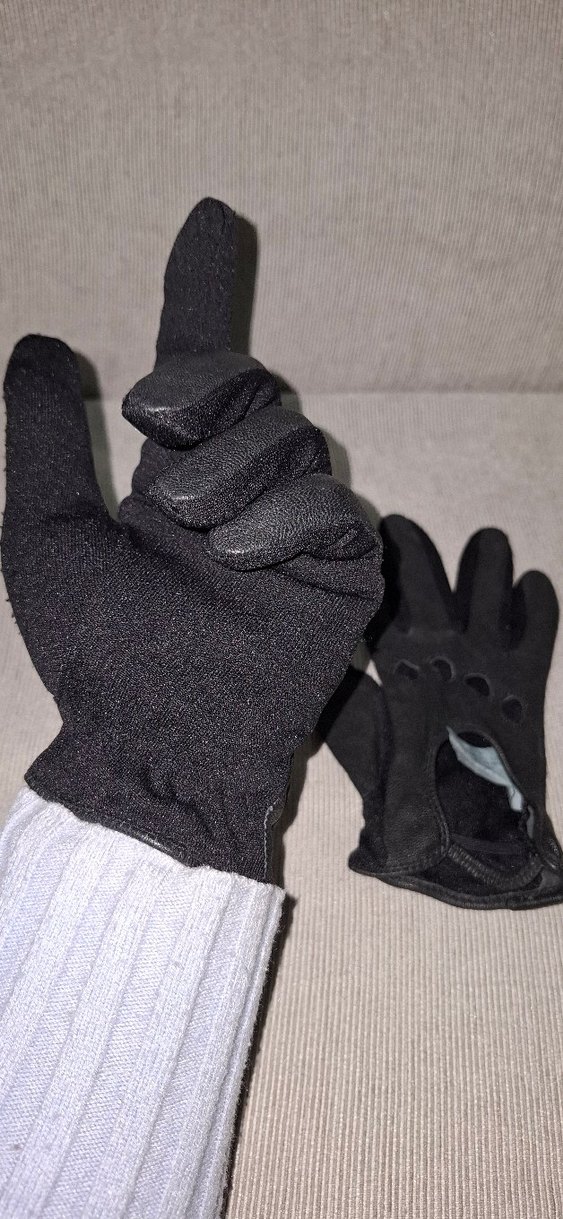 Killstar Siyah Deri Gotik Kadın Eldiveni - Görsel 2