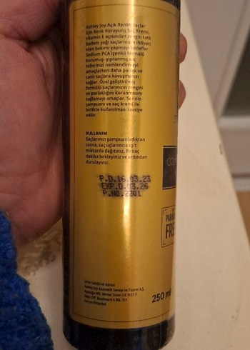 Ashley Joy Renk Koruyucu Saç Kremi 250ml - Görsel 8