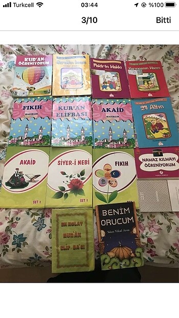  Beden 16 adet çocuk dini kitap