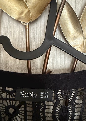 Robin Dantel Detaylı Siyah Bohem Uzun Elbise