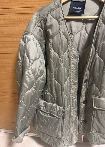 Düğmeli yeşil Midi Kadın Ceket - Görsel 3