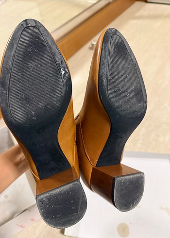 Bej Deri Kadın Dolgu Topuklu Bot - Görsel 4