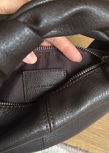 Kahverengi Deri Tokalı Kadın Çanta - Görsel 2