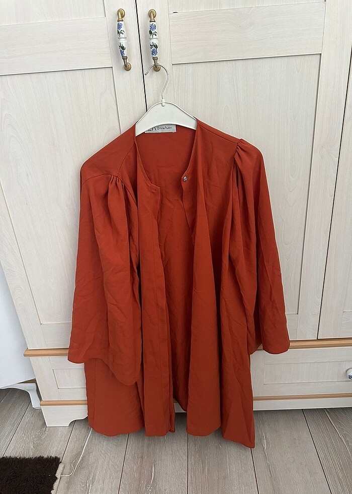 Tarçın rengi tesettür takım - Görsel 2