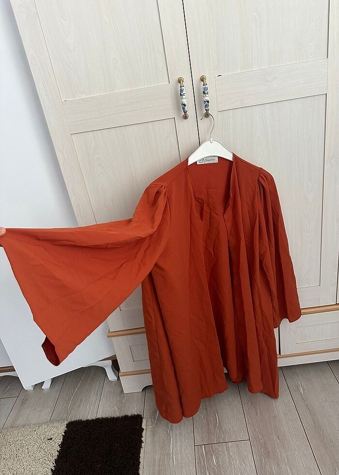 Tarçın rengi tesettür takım - Görsel 4