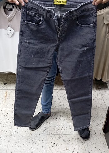 38 Beden mavi Renk Mavi Erkek Denim Regular Fit Kot Pantolon
