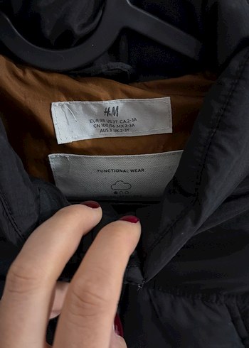 H&M Siyah Erkek Çocuk Kemerli Mont - Görsel 4