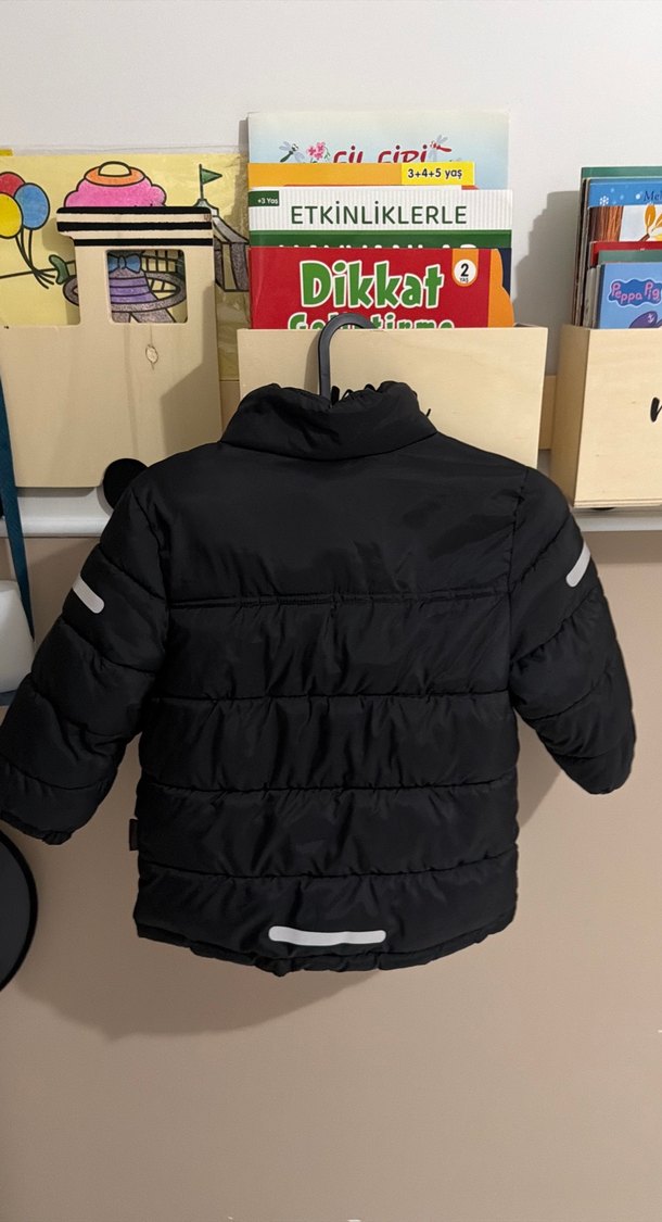 H&M Siyah Erkek Çocuk Kemerli Mont - Görsel 5