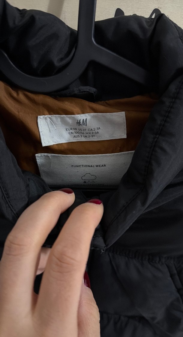 H&M Siyah Erkek Çocuk Kemerli Mont - Görsel 4