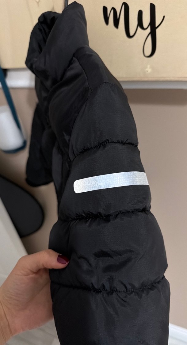 H&M Siyah Erkek Çocuk Kemerli Mont - Görsel 3