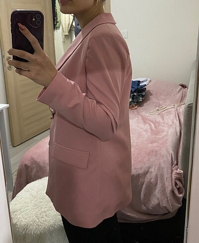 40 Beden pembe blazer ceket