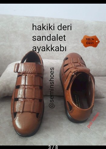 Hakiki Deri Kahverengi Erkek
 Sandalet - Görsel 6
