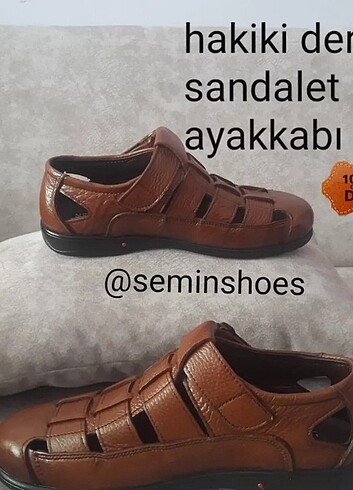 Hakiki deri sandalet ayakkabı poli taban 