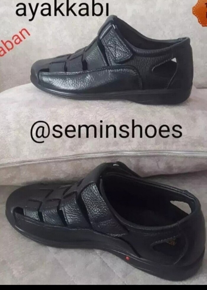 ????hakiki deri sandalet ayakkabı ???? - Görsel 2