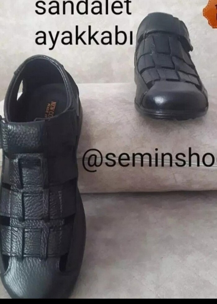 ????hakiki deri sandalet ayakkabı ???? - Görsel 3