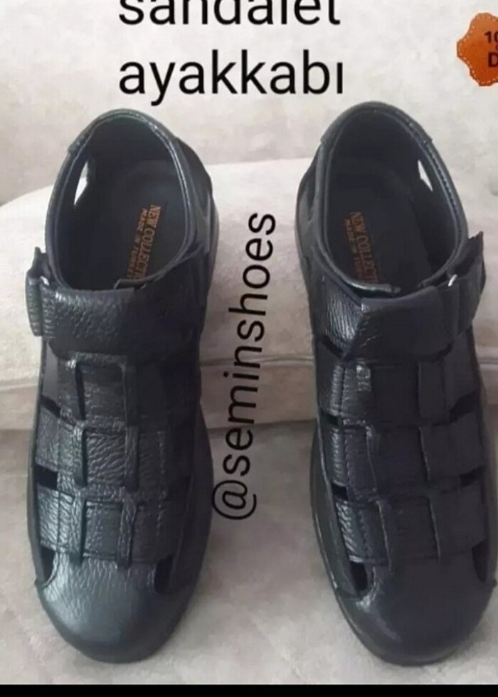 ***hakiki deri sandalet ayakkabı*** - Görsel 2