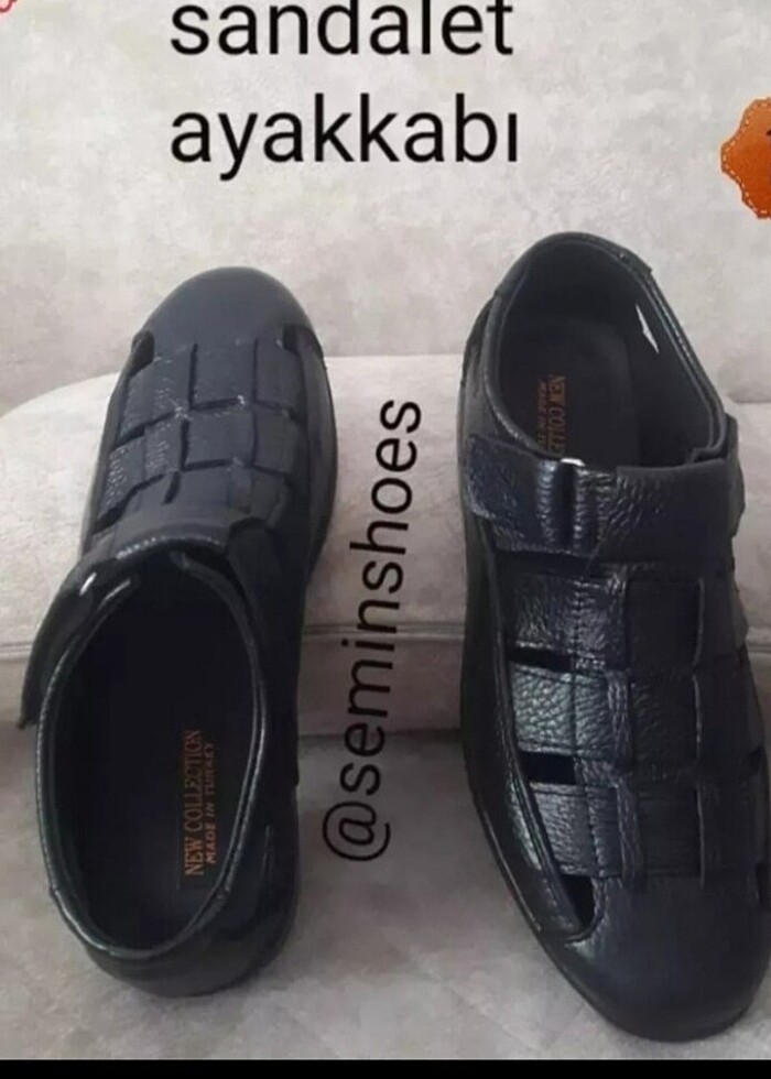 ***hakiki deri sandalet ayakkabı*** - Görsel 3
