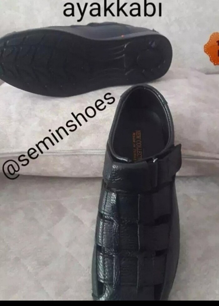 Hakiki deri sandalet ayakkabı - Görsel 3