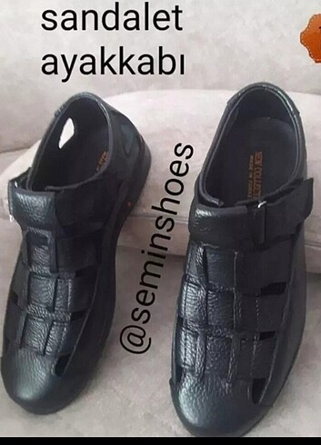 Hakiki deri sandalet ayakkabı - Görsel 8