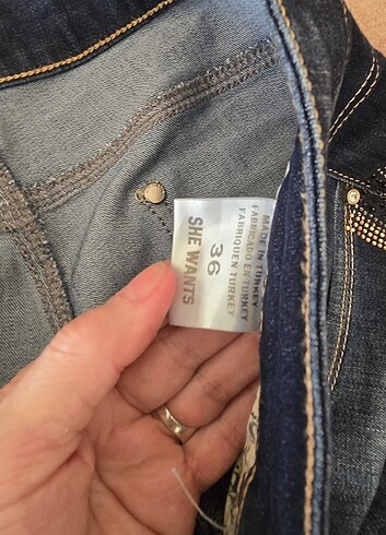 36 Beden lacivert Renk Original She Wants Jeans mütiş bir kod pantolon 