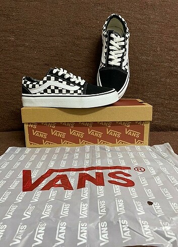 Vans Old Skool Damalı Originals Barkodlu