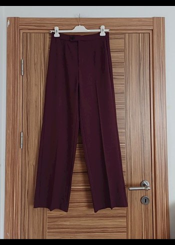 m Beden bordo Renk Pull&Bear Kumaş Pantolon