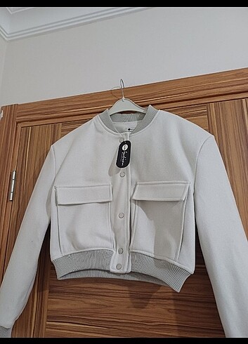 m Beden beyaz Renk Havoş Bomber Ceket 