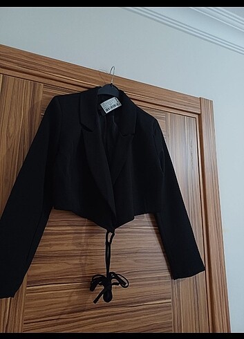 xl Beden siyah Renk Trendyolmilla Crop Blazer Ceket