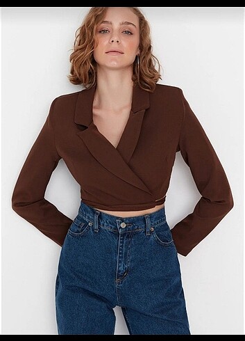 Trendyolmilla Crop Blazer Ceket 