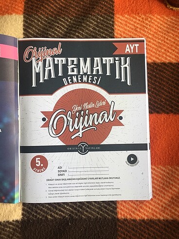 Ayt matematik denemeleri Orijinal yayınları