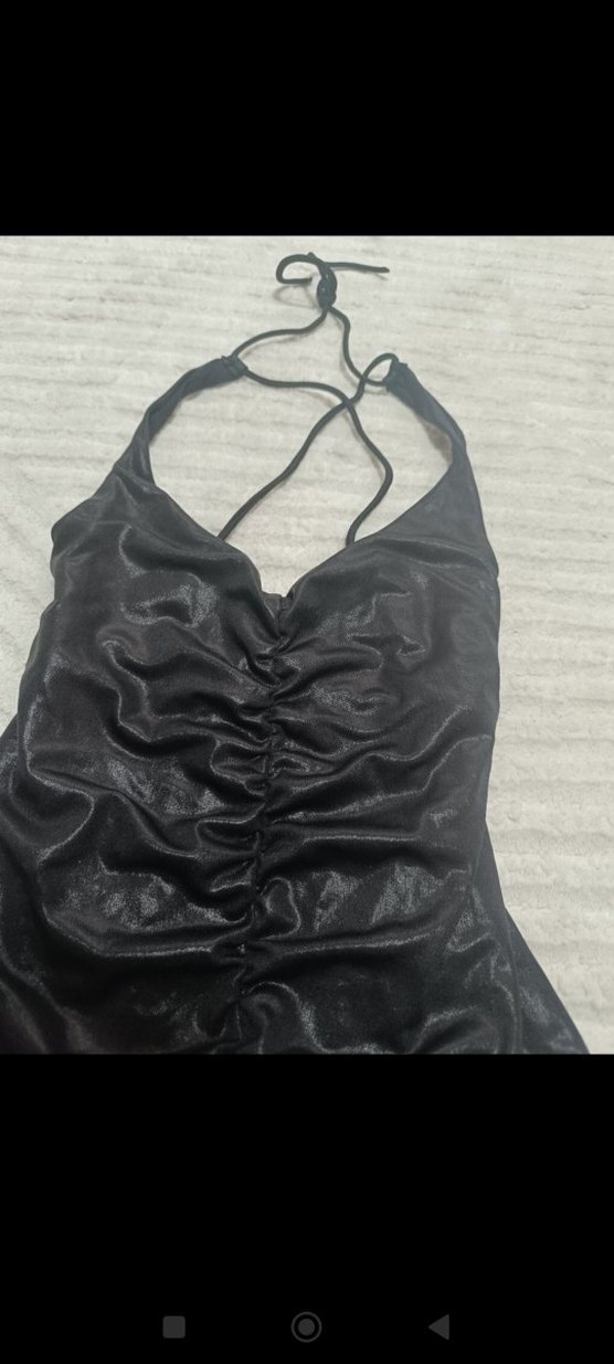 Sırt Bağlamalı Siyah Gotik Mayo - Görsel 4