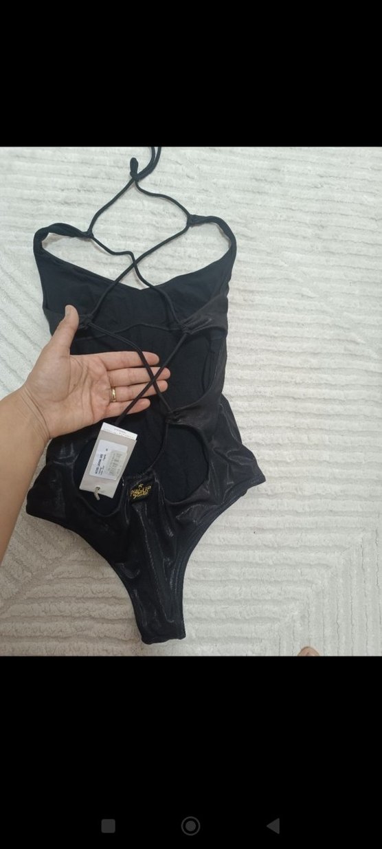 Sırt Bağlamalı Siyah Gotik Mayo - Görsel 5