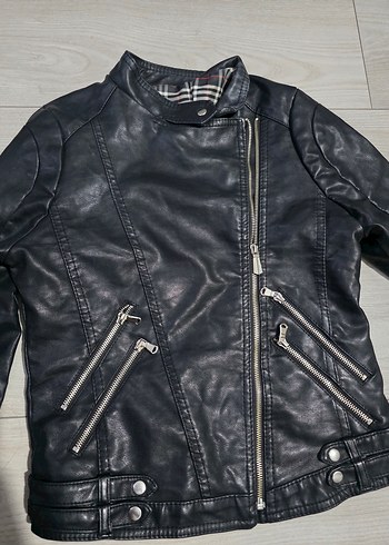 Kadın Siyah Deri Ceket - Görsel 5