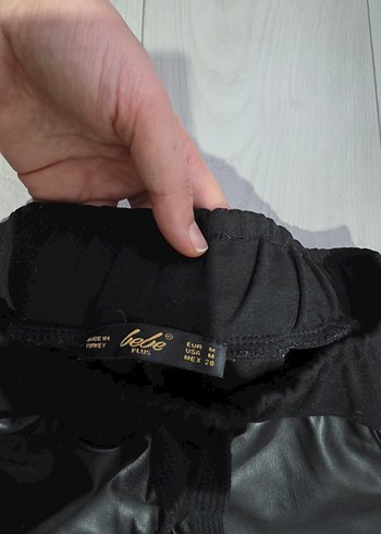 Siyah Kemerli Deri Kadın Pantolon - Görsel 4