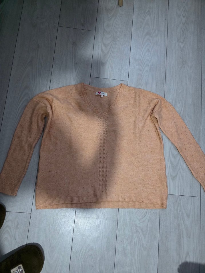 Bej Kadın Triko Uzun Kollu Kazak - Görsel 2