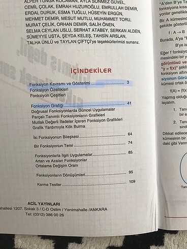  acil matematik fonksiyonlar
