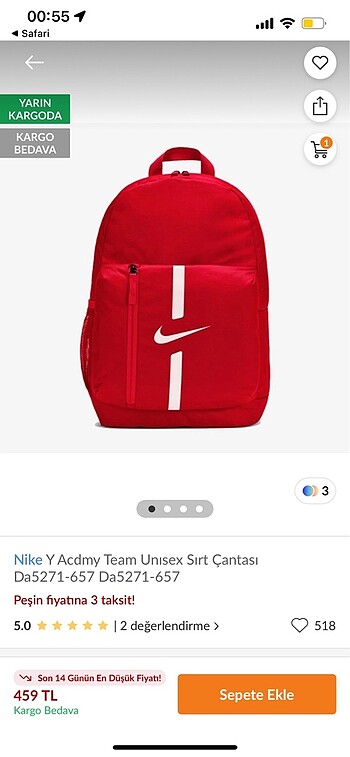  Beden Nike çanta