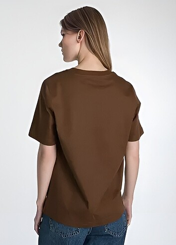 l Beden kahverengi Renk MANOR L BEDEN KAHVE RENGİ T-SHIRT