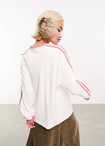 ASOS BEYAZ BASKILI OVERSİZE 46 BEDEN SWEATSHİRT