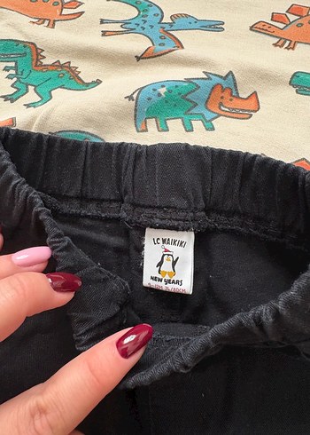 Bebek Erkek Dinozor Baskılı Uzun Kollu Takım - Görsel 2